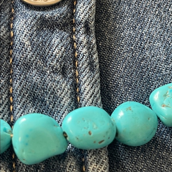 Stunning Navajo Sterling Silver & Royston Turquoise Indian  native American, Indian sterling silver and Turquoise Beaded Necklace